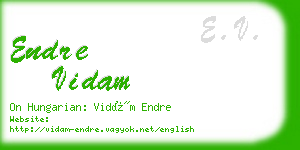 endre vidam business card